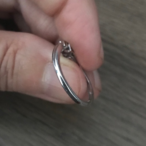 10K White gold Tanzanite ring with diamonds, sz 7 - Picture 4 of 5